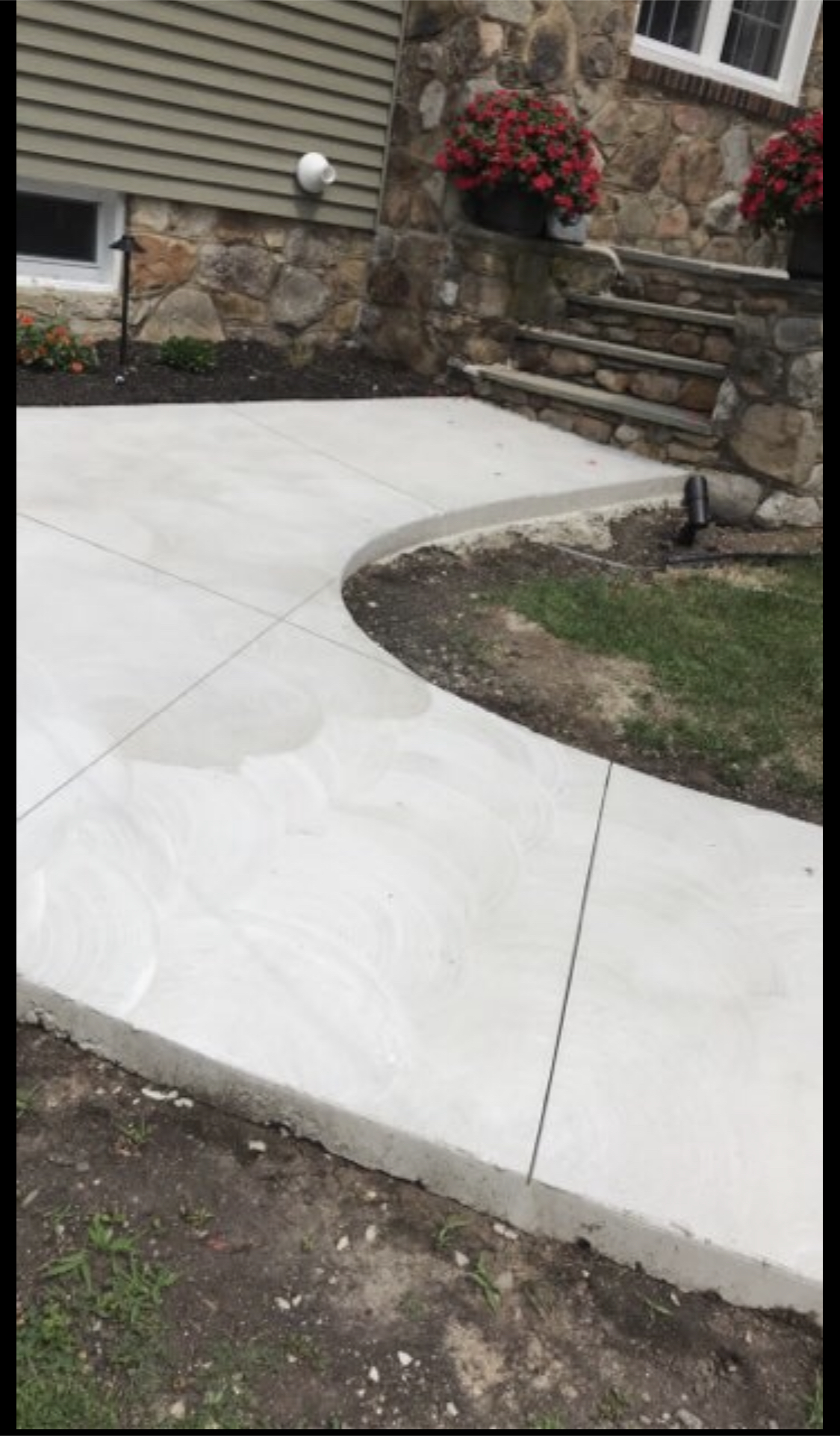 Curved Concrete Walkway